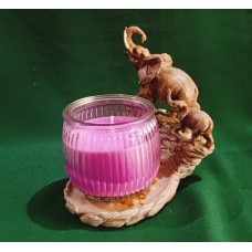 Elefante de Resina con veladora de lavanda